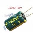 Pack X 5 Capacitor Electrolitico 1000uf 16v