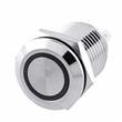 Pulsador Acero Inoxidable Momentaneo 12 Mm 36v Led Azul