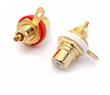 Conector Rca Hembra Bañado De Oro Para Montaje Chasis Panel