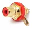 Conector Rca Hembra Bañado De Oro Para Montaje Chasis Panel