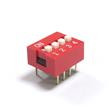 Interruptor Dip Switch 4 Posiciones 2.5mm 10A Rojo