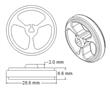 Rueda De Goma 34mm Para Motor N20 Arduino Dc