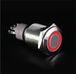 Boton Pulsador Bloqueo 16 Mm 3a 12v Led Rojo Inoxidable