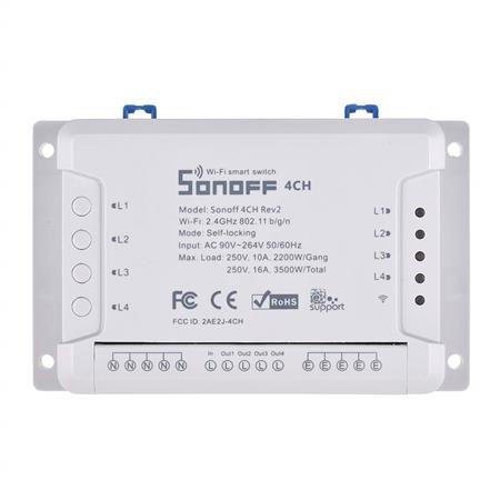 Sonoff 4ch R2 Switch Wifi Tablero Automatizacion Domotica
