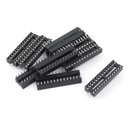 Pack X 5 Zocalo Ic Socket Dip28 28 Pin Dip Body P/soldar