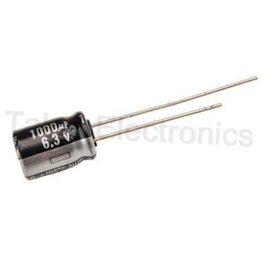 Pack X 5 Unidades Capacitor 1000uf 6.3v Nuevos