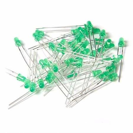 Pack 50 Led 3mm Verdes Alta Luminosidad