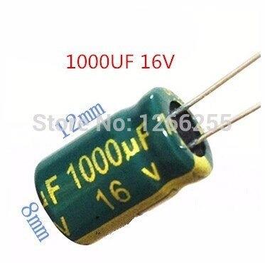 Pack X 5 Capacitor Electrolitico 1000uf 16v