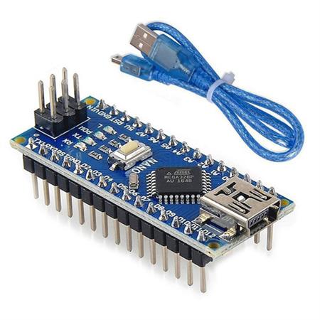Arduino Nano Atmega328 Basado En Ch340 Usb + Cable Usb