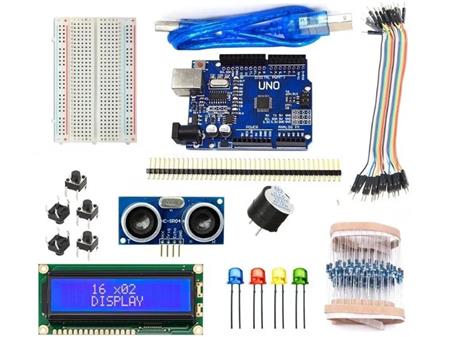 Kit Arduino Uno R3 Inicial Smd Ch340 Hc-sr04 Lcd 16x2 Cables