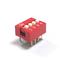 Interruptor Dip Switch 4 Posiciones 2.5mm 10A Rojo